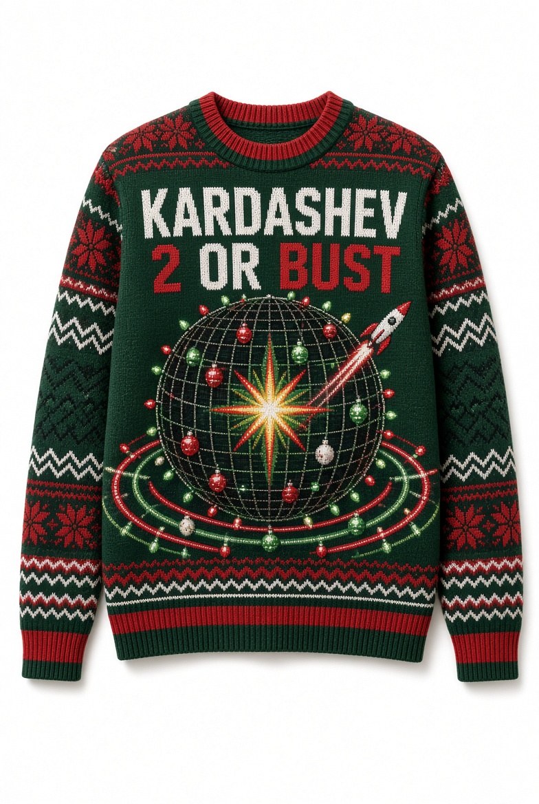 Kardashev 2 or Bust sweater