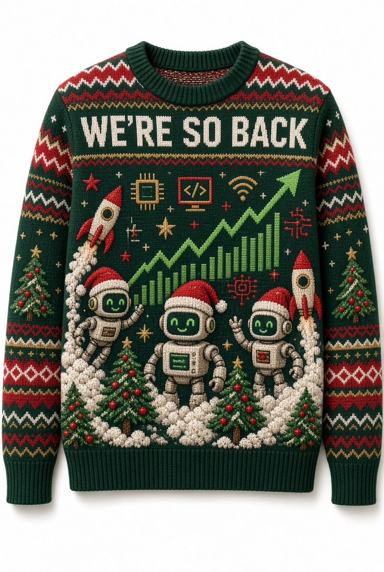 We're So Back sweater